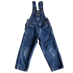 Vintage Oshkosh Denim Overalls Toddler 4T Western Barn Farm Country Utility Bibs